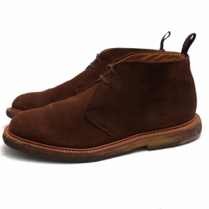 ○サンダース SANDERS 牛革 チャッカブーツ 8763SS Bertie Chukka Boots クレープソール グッドイヤーウェルト製法 メンズ 【中古  中古