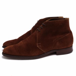 ○クロケット＆ジョーンズ CROCKETT＆JONES ユナイテッドアローズ UNITED ARROWS別注 牛革 チャッカブーツ CHUKKA チャッカ レザー 中古