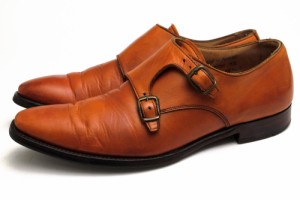 ○ジョセフ チーニー JOSEPH CHEANEY & SONS 牛革 ビジネスシューズ Tiverton Double Buckle Monk Shoe ティバートン ダブルモンク 中古