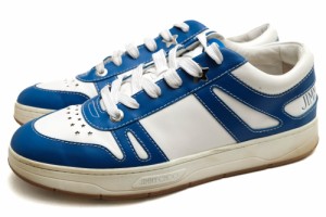 ○ジミーチュウ Jimmy Choo カーフ 牛革 ローカットスニーカー HAWAII M AHA 202 X WHITE/OLYMPIC メンズ 【中古】 中古