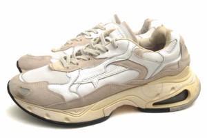 ○プレミアータ PREMIATA 牛革 ローカットスニーカー 023 SHARKY ダッドスニーカー ヴィンテージ加工 メンズ 【中古】 中古