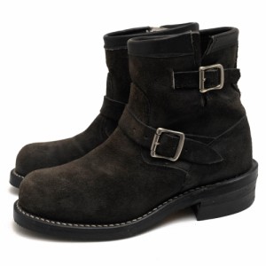 ○チペワ CHIPPEWA BLACK ODESSA REVERSE牛革 スチールトゥ エンジニアブーツ 91096 7" ENGINEER BOOTS ショートエンジニア Vibram 中古