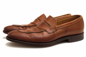 ○ローク Loake 1880 牛革 カーフ コインローファー CLARIDGE スリッポン レザーソール グッドイヤーウェルト製法 メンズ 【中古】 中古