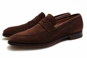 ○クロケット＆ジョーンズ CROCKETT＆JONES 牛革 コインローファー MERTON ラスト348 スリッポン グッドイヤーウェルト製法 レザー 中古