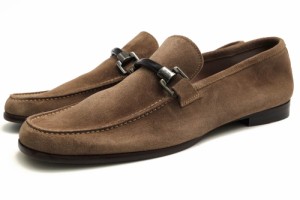 ○ゼニア Ermenegildo Zegna 牛革 ビットローファー A1236X CA 01 スリッポン マッケイ製法 メンズ 【中古】 中古