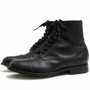 ○ロイドフットウェア Lloyd Footwear 牛革 カーフ レースアップブーツ 3611EW17 BLACK CALF BOOT カントリーダービーブーツ スト  中古