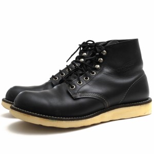 ○レッドウィング RED WING Black Chrome Leather ブラッククロームレザー 牛革 ワークブーツ 8165 Classic Work 6inch Round Toe  中古