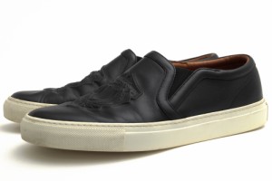 ○ジバンシー GIVENCHY 牛革 カーフ ローカットスニーカー エンブレム スリッポン メンズ 【中古】 中古