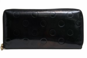 ○コムデギャルソン COMME des GARCONS  長財布 SA0110NE PALKA DOTS EMBOSSED ポルカドット柄 小銭入れあり ラウンドジップ ラウ  中古