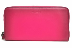 ○コーチ COACH バーニッシュド グラブタン レザー 牛革 長財布 54812 Accordion Zip Wallet アコーディオン ジップ ウォレット グ 中古