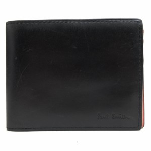 ○ポールスミス Paul Smith 牛革 カーフ 財布 P074 INSIDE MULTI EMBOSS WALLET インサイドマルチ マルチストライプ 小銭入れあり  中古