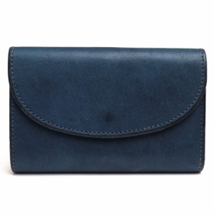 ○リアクト RE.ACT フルタンニンなめし 大和藍 牛革 財布 Solid Indigo Three Fold Wallet 小銭入れあり 三つ折り メンズ 【中古】 中古