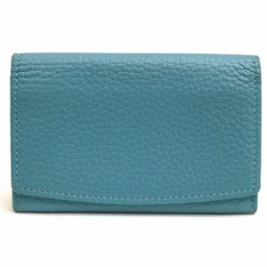 ○ファーロ FARO イタリアンカーフスキン 牛革 名刺入れ FRL332285 CARD CASE ITALY SHRINK フラップ式 シボ革 シュリンクレザー   中古