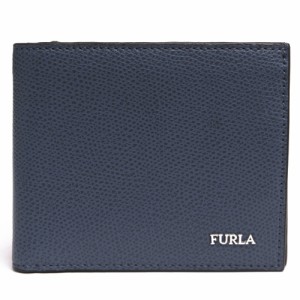 ○フルラ FURLA 牛革 財布 01007633 MARTE マルテ ボタニカル柄 小銭入れあり 二つ折り メンズ 【中古】 中古