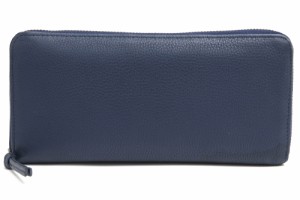 ○イーラ ERA. 仏デュプイ社製バブルカーフ 牛革 長財布 L001 BUBBLE CALF ROUND SLIM WALLET 小銭入れあり ラウンドジップ ラウン 中古