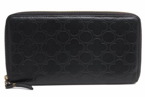 ○コムデギャルソン COMME des GARCONS 牛革 カウハイド 長財布 SA011E CLASSIC EMBOSSED B フラワーエンボス型押し加工  中古