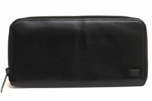 ○ポーター 吉田カバン PORTER コンビネーション鞣し 牛革 キップ 長財布 179-03867 PLUME WALLET 小銭入れあり ラウンドジップ ラ 中古