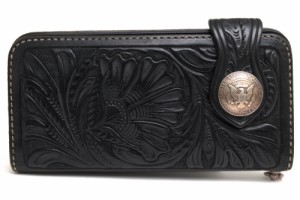 ○ファニー FUNNY 50セントコンチョ Triple C Leather社ステア 牛革 長財布 FUN-011 RIDER'S WALLET HAND CRAFTED 50セントコンチ  中古