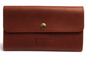 ○クレドラン CLEDRAN 牛革 長財布 小銭入れあり 三つ折り レディース 【中古】 中古