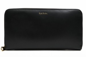 ○ポールスミス Paul Smith カーフ 牛革 長財布 AUXC 4778 W761A インテリアマルチストライプ 内面マルチストライプ 小銭入れあり  中古