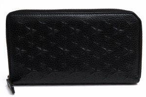 ○ジミーチュウ Jimmy Choo カーフ 牛革 長財布 CARNABY LEATHER WITH MIXED STARS カーナビー スタースタッズ 小銭入れあり ユニ  中古