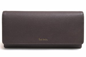 ○ポールスミス Paul Smith 牛革 グレインレザー 長財布 PWD306 COLOR FLASH LONG ZIP WALLET カラーフラッシュ フラップ式 小銭入 中古