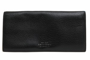 ○スマイソン SMYTHSON 鹿革 ディアスキン 長財布 Burlington slim leather coat wallet バーリントン 小銭入れあり 二つ折り メン 中古