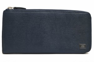 ○ポーター 吉田カバン PORTER 牛ステア コンビネーション鞣し エンボス加工 長財布 052-02210 CURRENT WALLET カレント 小銭入れ  中古