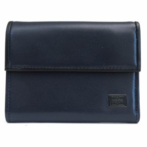 ○ポーター 吉田カバン PORTER コンビネーション鞣し 牛革 キップ 財布 179-03874 PLUME WALLET 小銭入れあり 三つ折り メンズ 【  中古