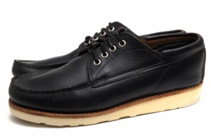 ○ユケテン YUKETEN 牛革 デッキシューズ FISHERMAN OXFORD フィッシャーマン オックスフォード モックトゥ Vibramソール メンズ   中古