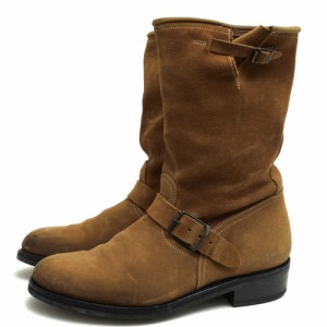 ○バルマンオム BALMAIN HOMME 牛革 エンジニアブーツ S2HT957BA31 Buckled Suede Biker Boots プレーントゥ メンズ 【中古】 中古