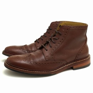 ○コールハーン COLE HAAN BOURBON 牛革 レースアップブーツ C13592 Willams Welt Boot 2 ストームウェルト ウイングチップ メンズ 中古