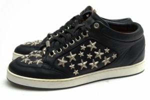 ○ジミーチュウ Jimmy Choo 牛革 カーフ ローカットスニーカー Miami Star Trainers スタースタッズ レディース 【中古】 中古