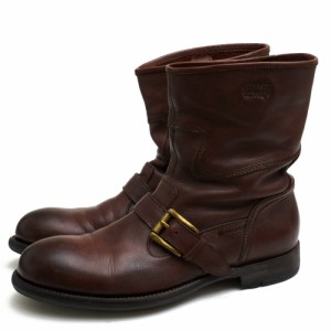 ○アルフレッド バニスター alfredoBANNISTER 牛革 エンジニアブーツ 5061005054 ヴィンテージ加工 Vibramソール メンズ 【中古】 中古