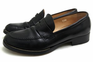 ○ザ ワイラー クロージング THE WYLER CLOTHING CO. 馬革 コードバン コインローファー LOAFER CORDVAN BLACK スリッポン レザー  中古