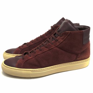 ○コモンプロジェクト COMMON PROJECTS 牛革 ハイカットスニーカー 1657 VINTAGE HIGH OXBLOOD メンズ 【中古】 中古