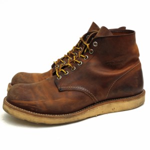 ○レッドウィング RED WING Copper Rough Tough Leather コッパーラフ タフレザー 牛革 ワークブーツ 9111 Classic Work 6inch Rou 中古