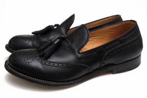 ○フットザコーチャー foot the coacher キップレザー 牛革 タッセルローファー FTC1312018 WING TIP LOAFER メダリオン ウイング  中古