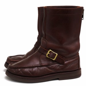 ○ラッセルモカシン Russell Moccasin WAREHOUSE ウエアハウス別注 牛革 エンジニアブーツ 3875 バックジップ モックトゥ メンズ   中古