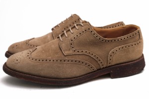 ○クロケット＆ジョーンズ CROCKETT＆JONES BEAMS F別注 牛革 ビジネスシューズ TYNE ウイングチップ クレープソール メンズ 【中  中古