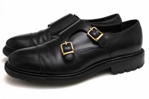 ○ジャランスリワヤ JALAN SRIWIJAYA デュプイ社カーフ 牛革 コマンドソール ビジネスシューズ 98656 EDWARD W-MONK SHOES  ハンド 中古