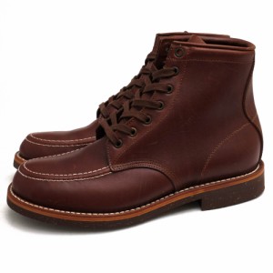 ○ピストレロ PISTOLERO ステアハイド 牛革 ワークブーツ 110-04 6"MOC LACE UP BOOT CORDVAN セミドレスブーツ Vibramソール グッ 中古