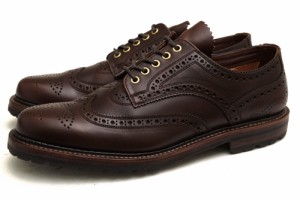 ○フットザコーチャー foot the coacher ホーウィン社オイルドステア 牛革 ビジネスシューズ WING SHOES king sole キングソール   中古