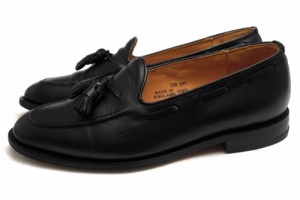 ○ユニオンワークス UNION WORKS 牛革 カーフ タッセルローファー 130-095 Black Tassel Loafer スリッポン グッドイヤーウェルト  中古