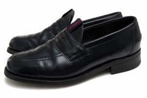 ○サンダース SANDERS ポリッシュドバインドカーフ 牛革 コインローファー 9490A Penny Loafer ペニーローファー スリッポン グッ  中古