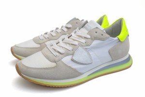 ○フィリップ モデル PHILIPPE MODEL 一部牛革 ローカットスニーカー TZLU WFF1 TRPX MONDIAL FLUO LOW-CUT メンズ 【中古】 中古