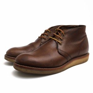 ○レッドウィング RED WING DARK CHOCOLATE CACHE チャッカブーツ 8596 WORK CHUKKA ワークチャッカ プレーントゥ グッドイヤーウ  中古