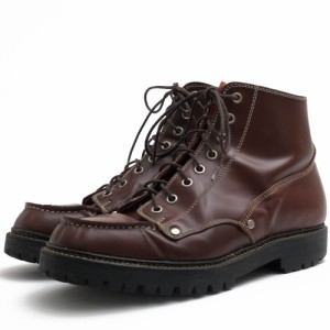 ○エヴィス EVISU 山根靴店 牛革 ワークブーツ YK2001 U-TIP BOOTS ストームウェルト モックトゥ メンズ 【中古】 中古