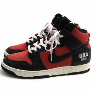 ○ナイキ NIKE UNDERCOVER アンダーカバー別注 Gym Red 天然皮革 牛革 ハイカットスニーカー DD9401-600 DUNK HIGH 1985 UBA BASKE 中古