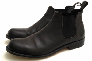 ○パドローネ PADRONE 牛革 サイドゴアブーツ PU8054-1126-15C EDGAR SIDE GORE BOOTS エドガー レザーソール プレーントゥ マッケ 中古